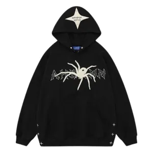 Starburst Spider Patch Button Hoodie