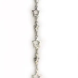Stars Link Silver Chain by the Inch (#3058)