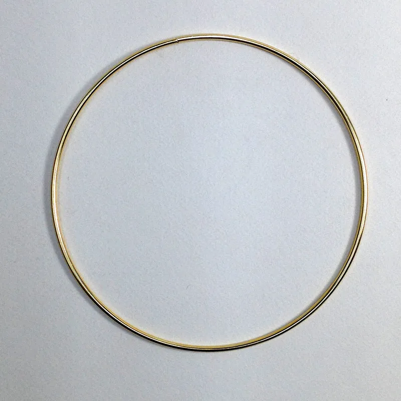 STEEL MACRAME RING GOLD 300MM 1PC