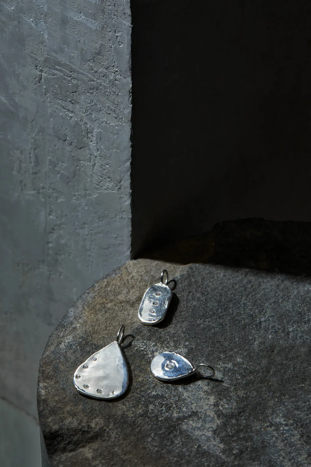 Sterling & Diamond Oblong Charm