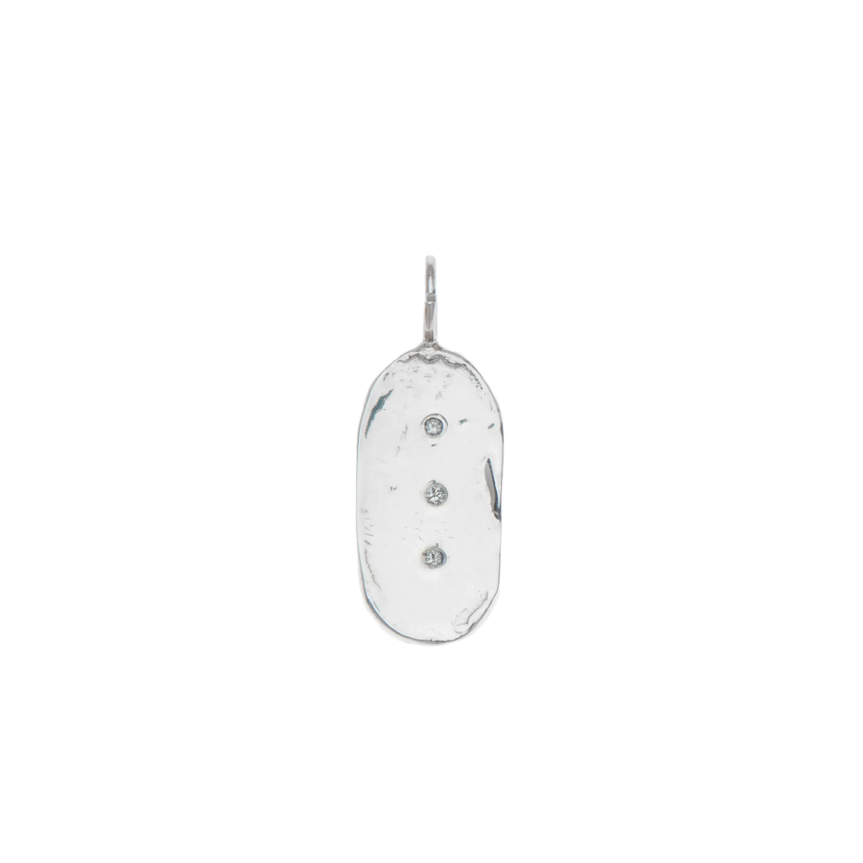 Sterling & Diamond Oblong Charm