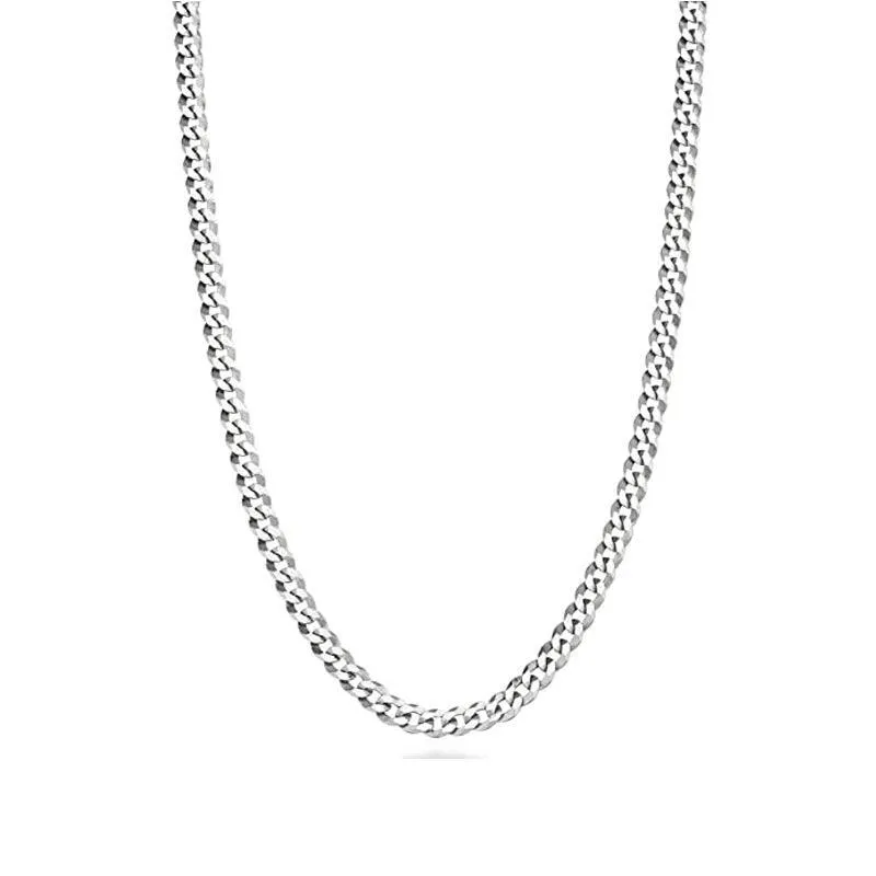 Sterling Silver 22" 3.8mm Curb Link Chain