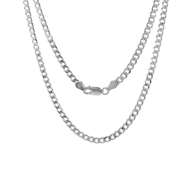 Sterling Silver 22" 3.8mm Curb Link Chain