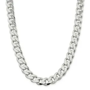 Sterling Silver Italian 22" 12.9mm Men's Curb Link Chain