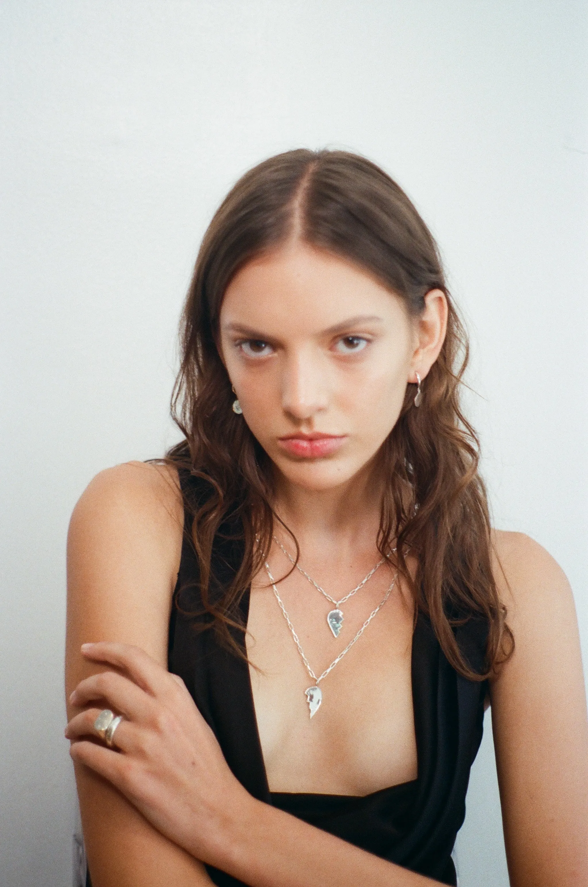 Sterling w/ Diamonds Friendship Heart Charm