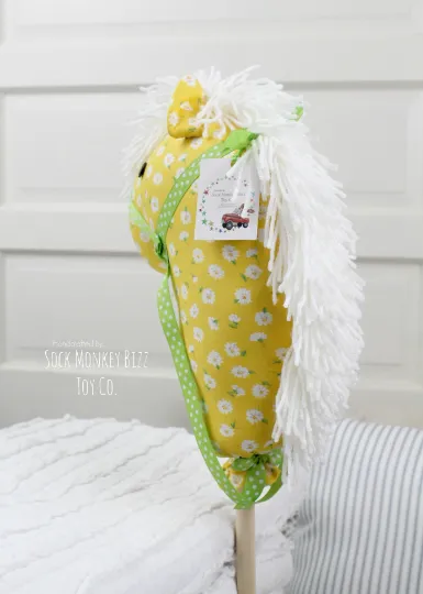 Stick Horse - Handcrafted Child's Toy Hobby Horse, Daisy
