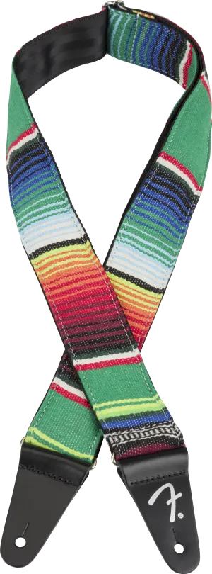 STRAP GUITAR FENDER 2" Serape Strap - Green Multi