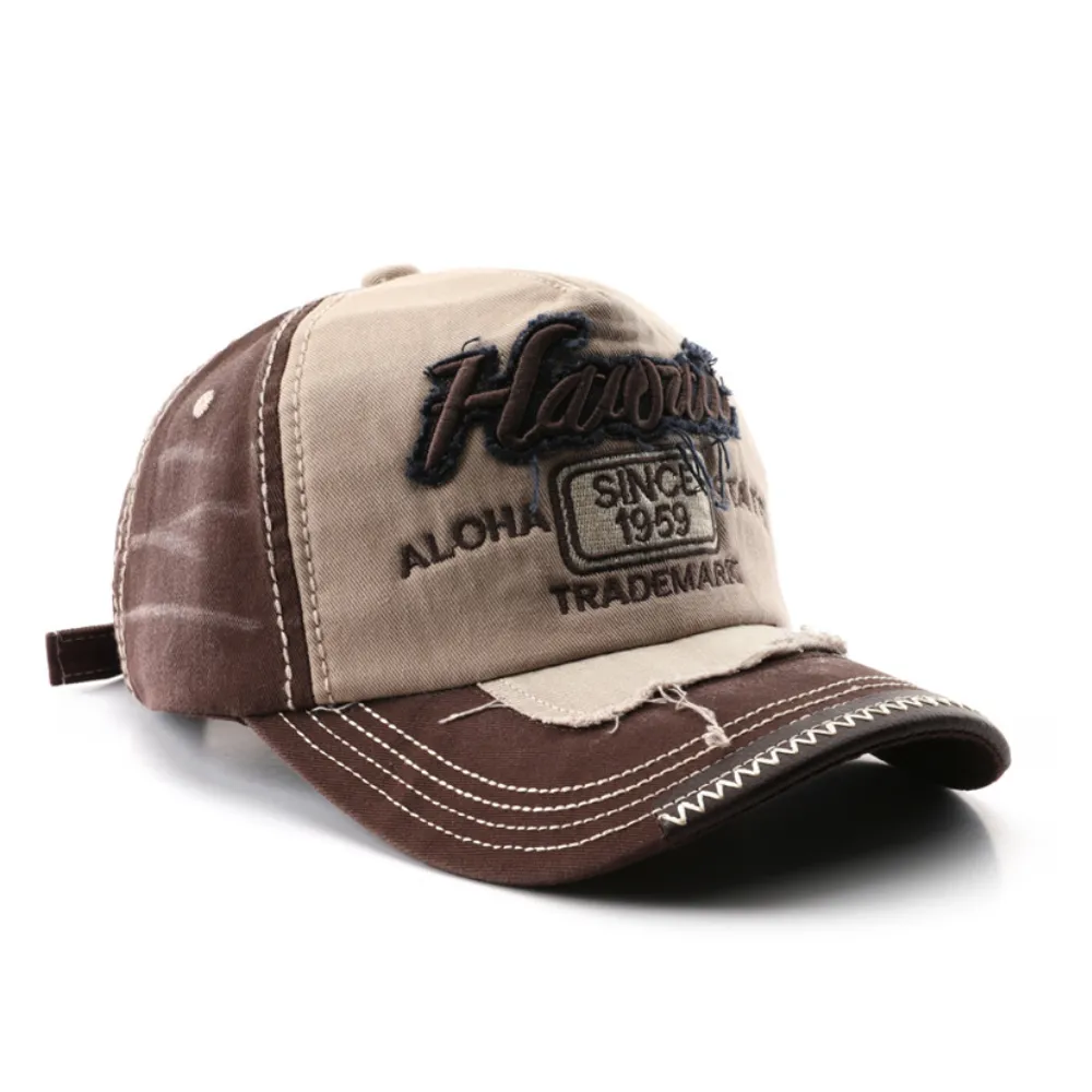 Street Contrast Letter Embroidered Hat