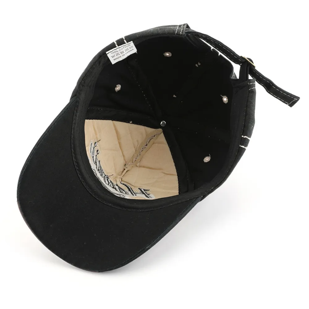 Street Contrast Letter Embroidered Hat