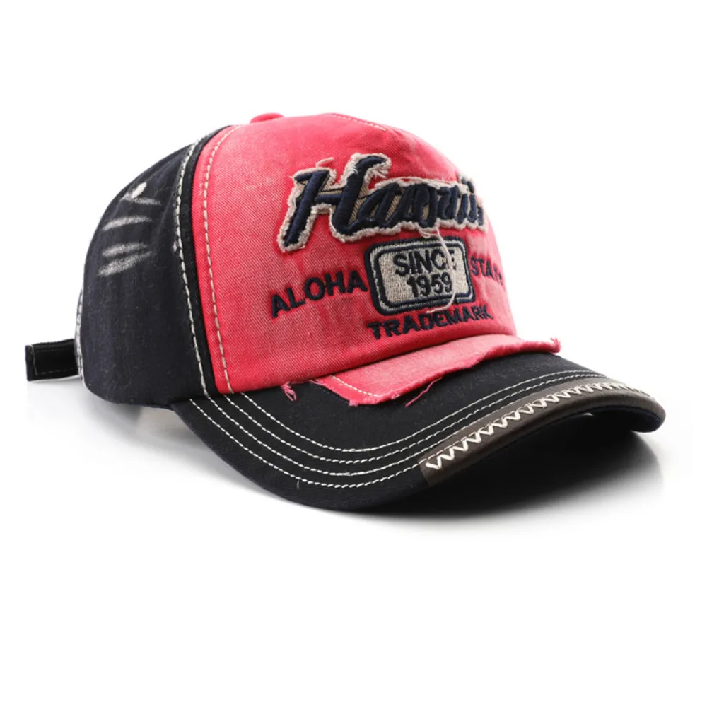 Street Contrast Letter Embroidered Hat