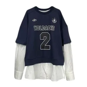 Street Fake Two Piece Printed Sweatshirt