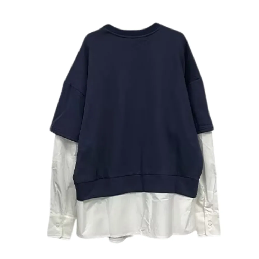 Street Fake Two Piece Printed Sweatshirt