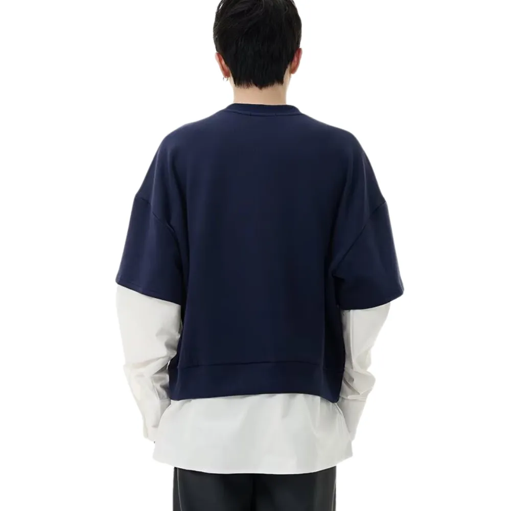Street Fake Two Piece Printed Sweatshirt