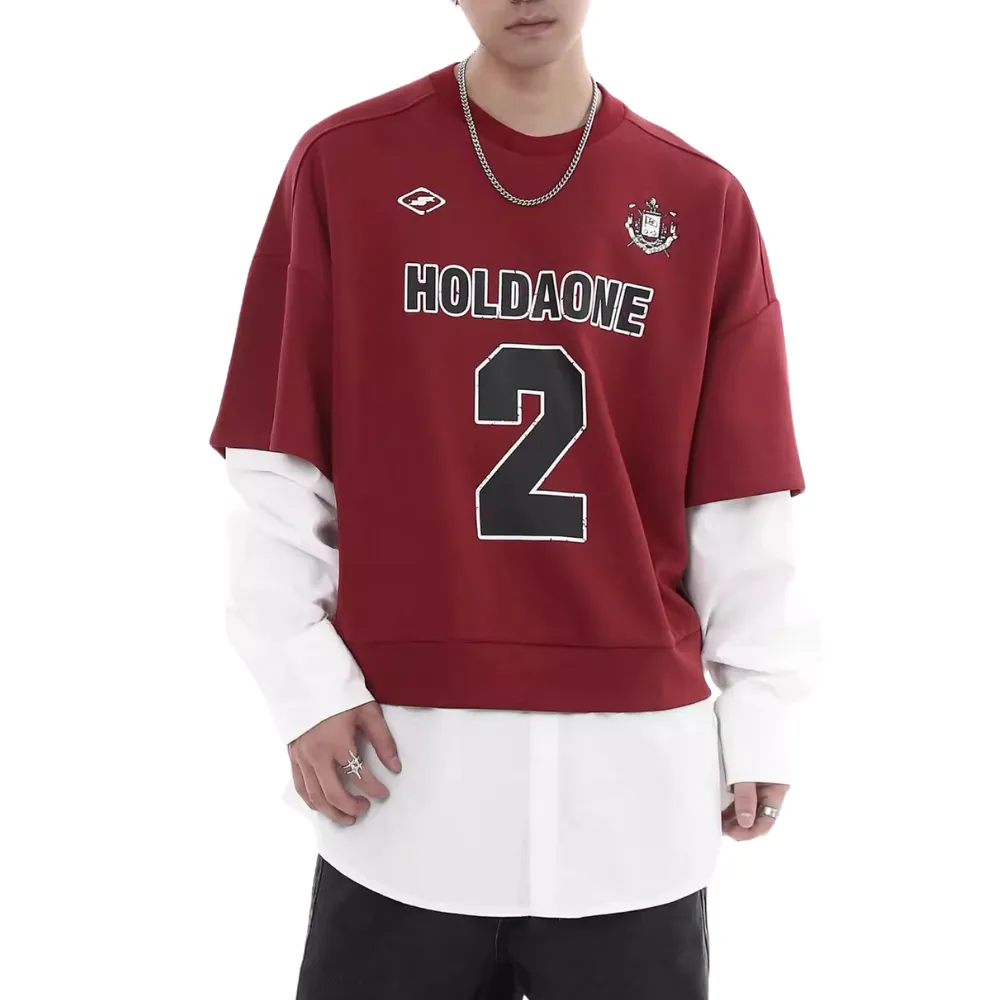 Street Fake Two Piece Printed Sweatshirt
