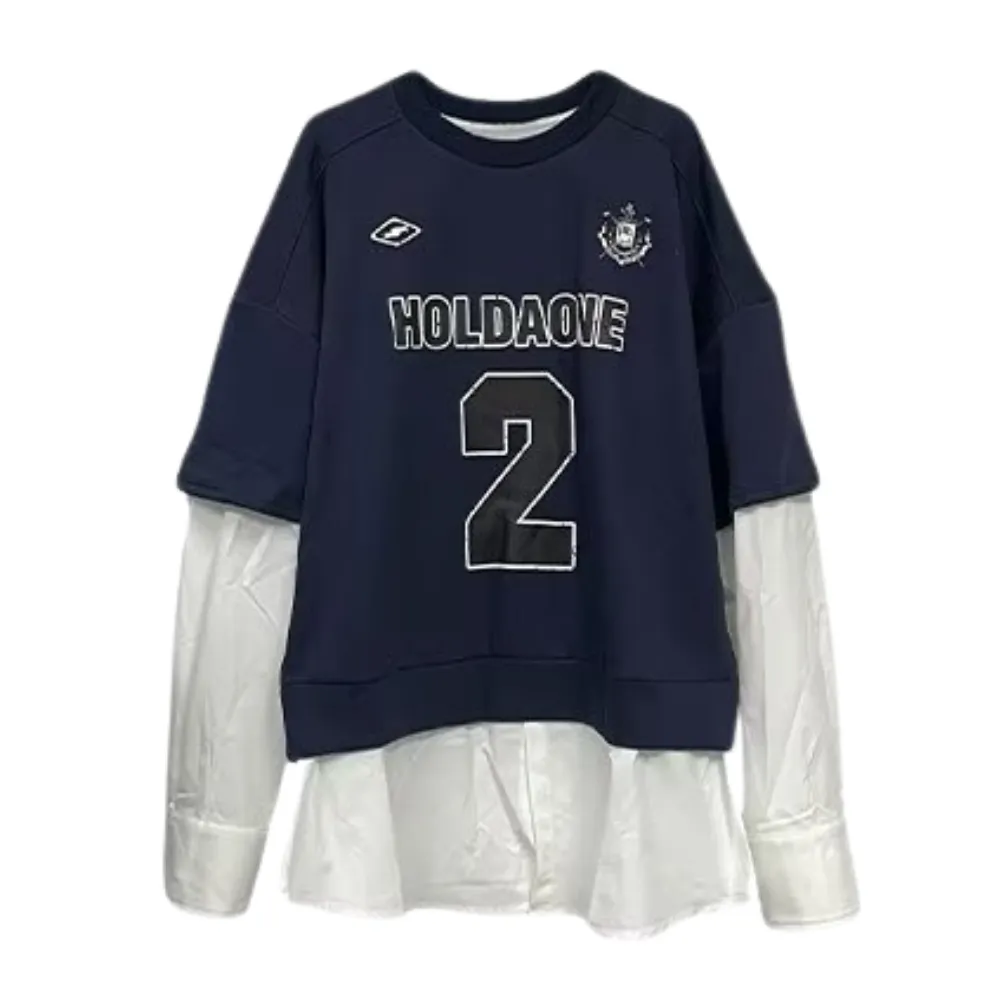 Street Fake Two Piece Printed Sweatshirt