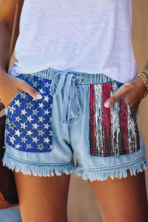 Street Patchwork The Stars Tassel Frenulum Patchwork Bottoms