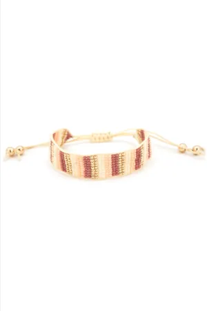 Striped beaded bracelet