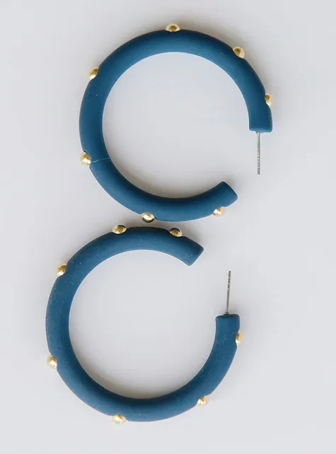 Studded Candace Hoop Earrings, VARIOUS