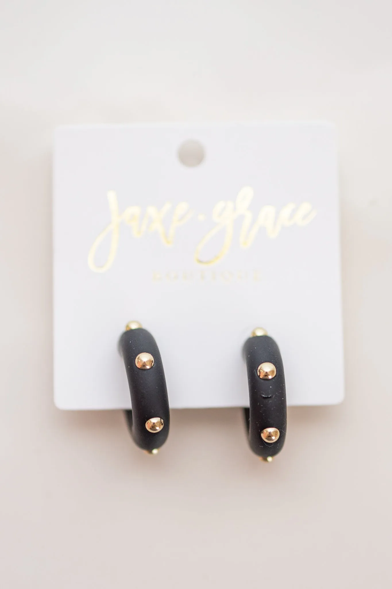 Studded Candace Hoop Earrings, VARIOUS