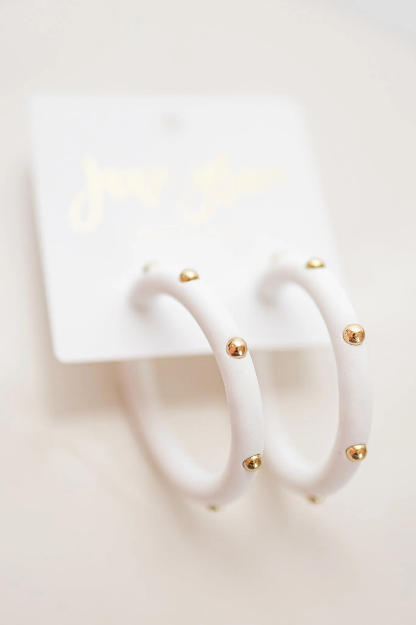 Studded Candace Hoop Earrings, VARIOUS