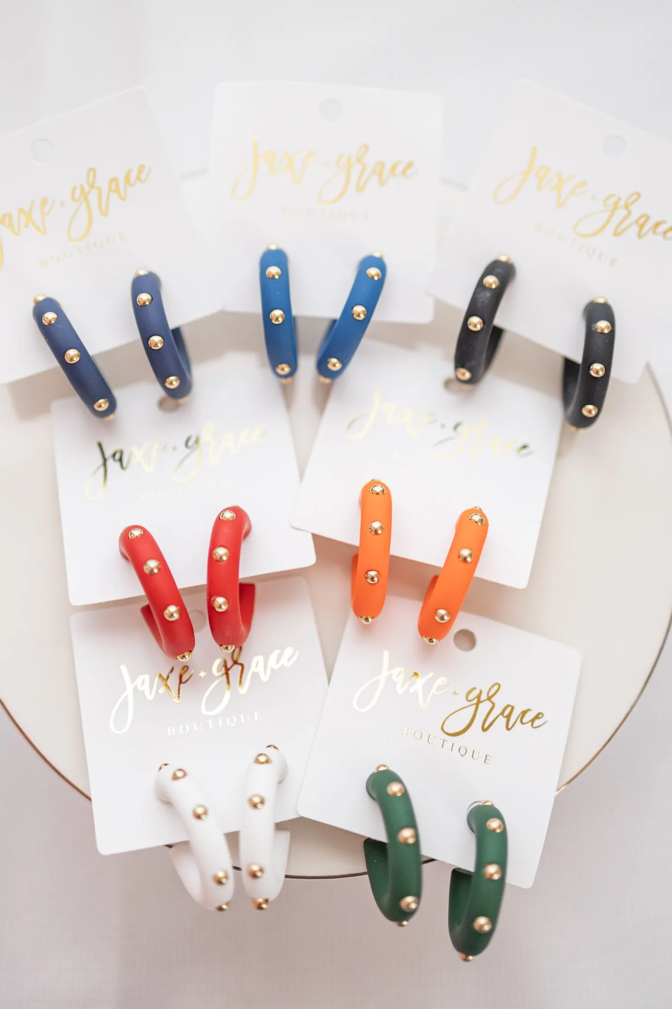 Studded Candace Hoop Earrings, VARIOUS