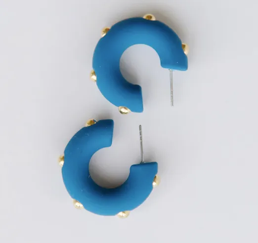 Studded Candace Hoop Earrings, VARIOUS