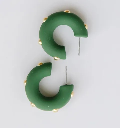 Studded Candace Hoop Earrings, VARIOUS