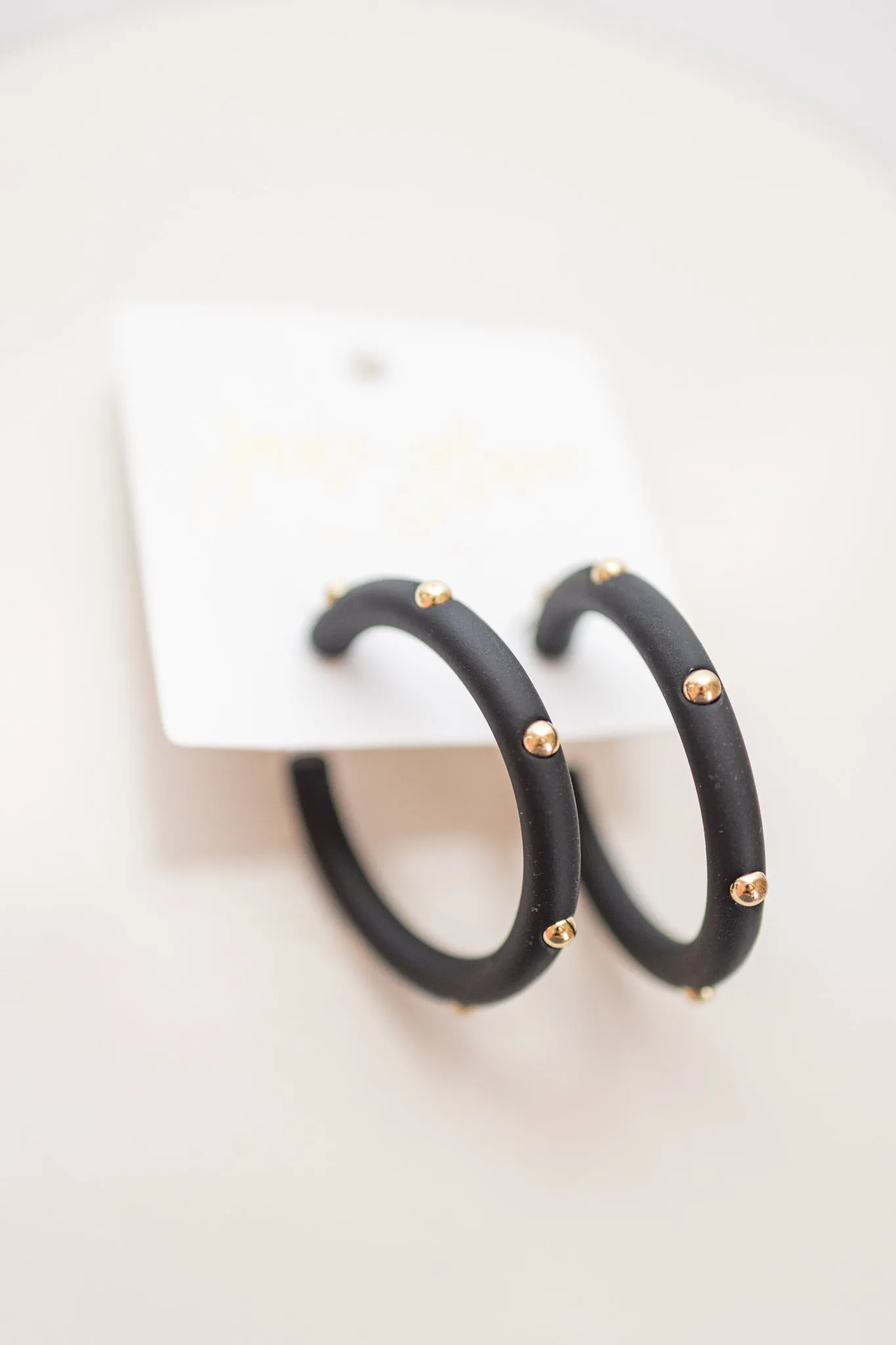 Studded Candace Hoop Earrings, VARIOUS