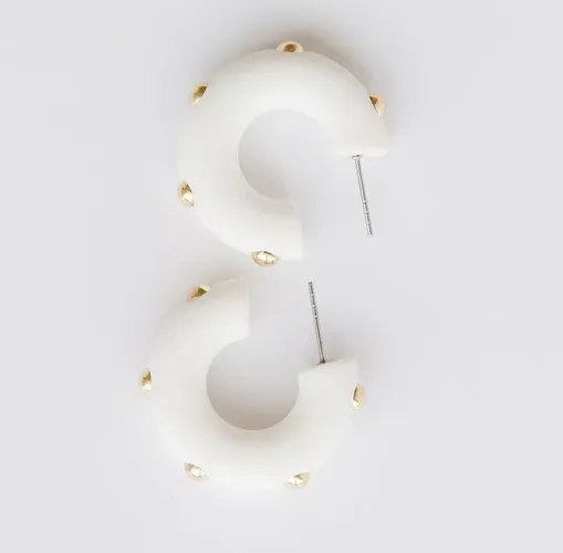 Studded Candace Hoop Earrings, VARIOUS