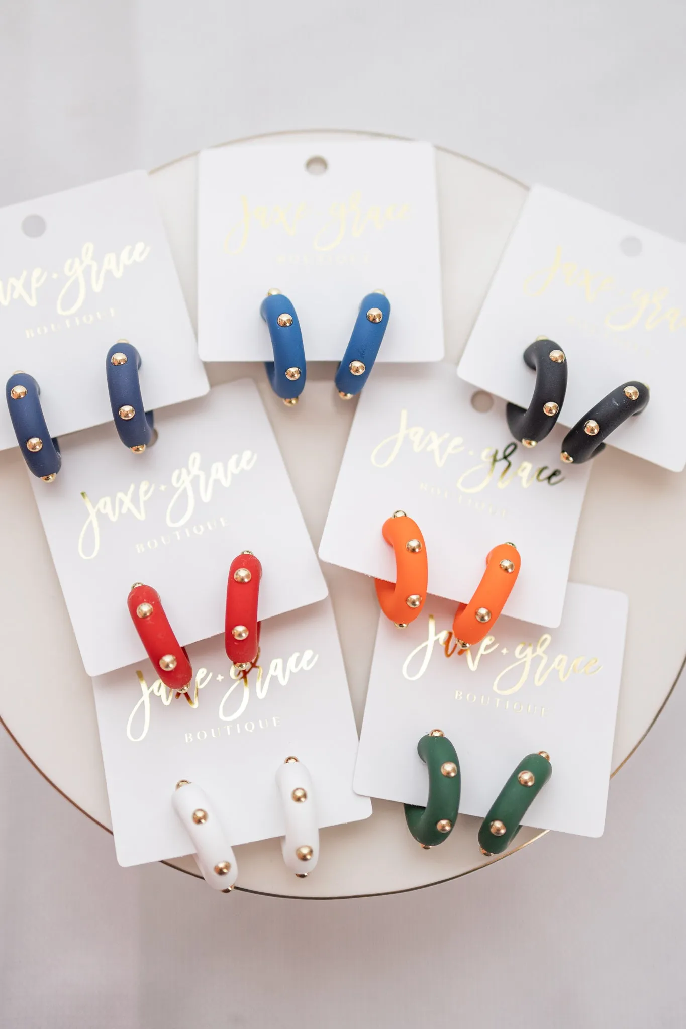 Studded Candace Hoop Earrings, VARIOUS