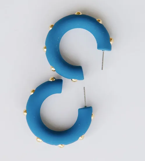Studded Candace Hoop Earrings, VARIOUS