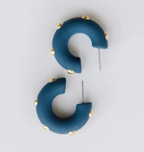 Studded Candace Hoop Earrings, VARIOUS