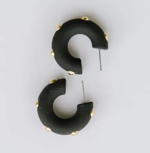 Studded Candace Hoop Earrings, VARIOUS