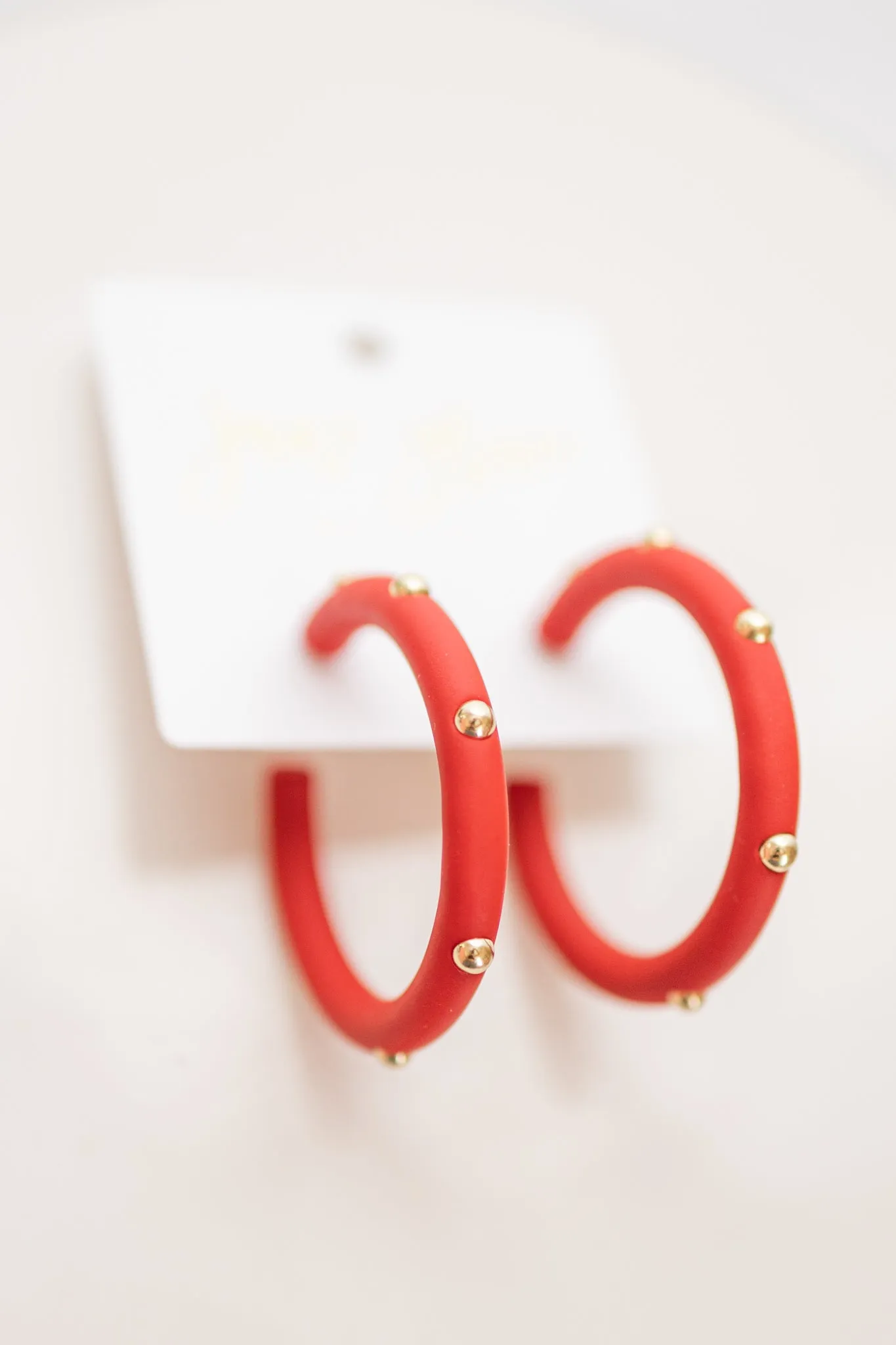 Studded Candace Hoop Earrings, VARIOUS