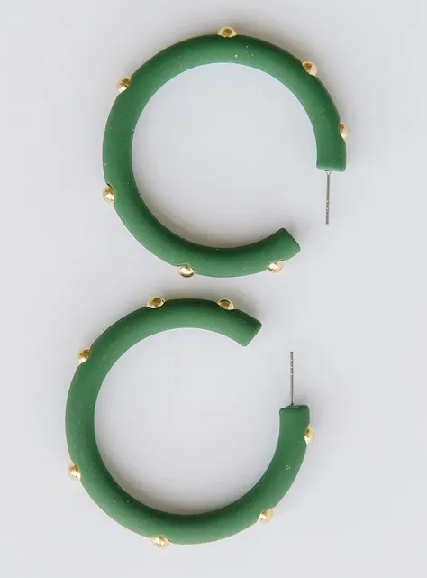 Studded Candace Hoop Earrings, VARIOUS