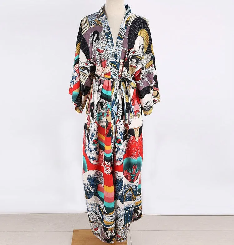 summer kimono bikini cover up women