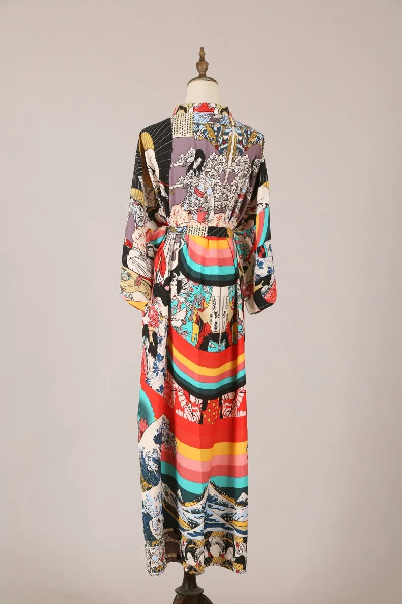 summer kimono bikini cover up women