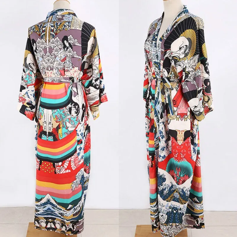 summer kimono bikini cover up women