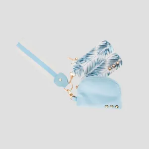 Summer Spritz Dual Pouch Wristlet | Sea Mist Blue