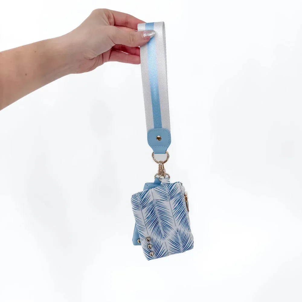 Summer Spritz Dual Pouch Wristlet | Sea Mist Blue