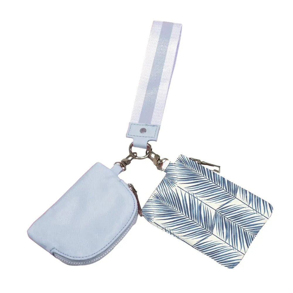 Summer Spritz Dual Pouch Wristlet | Sea Mist Blue