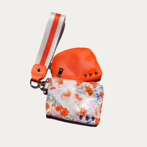 Summer Spritz Dual Pouch Wristlet | Watercolor Mango Floral