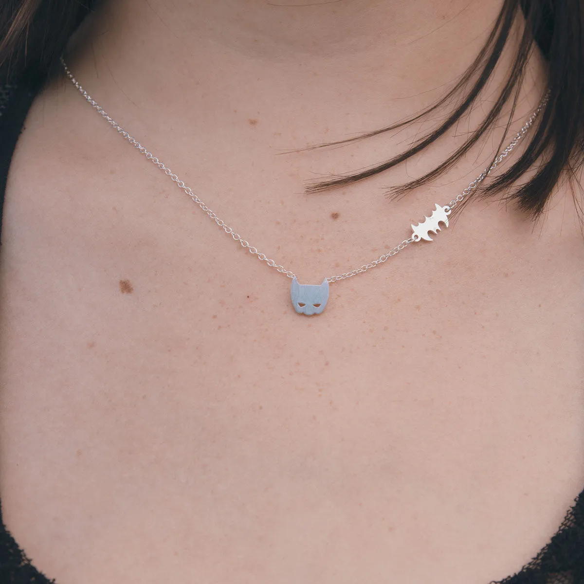 Superhero Goals Silver Necklace