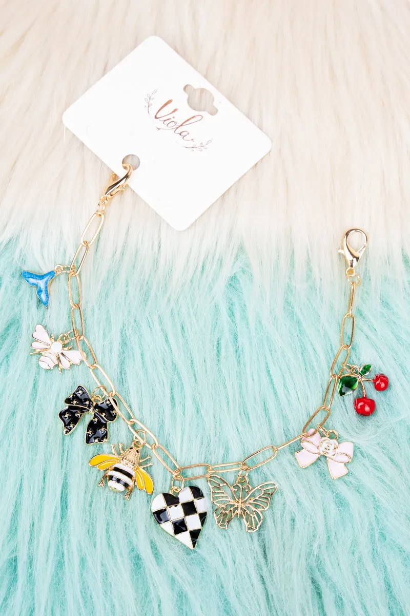 Sweet As Can Bee Goldtone Trucker Hat Chain