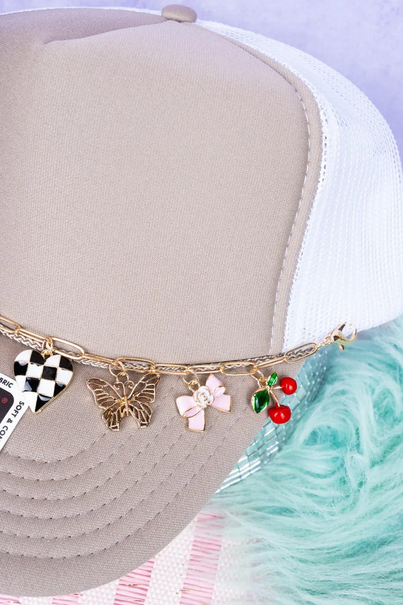Sweet As Can Bee Goldtone Trucker Hat Chain