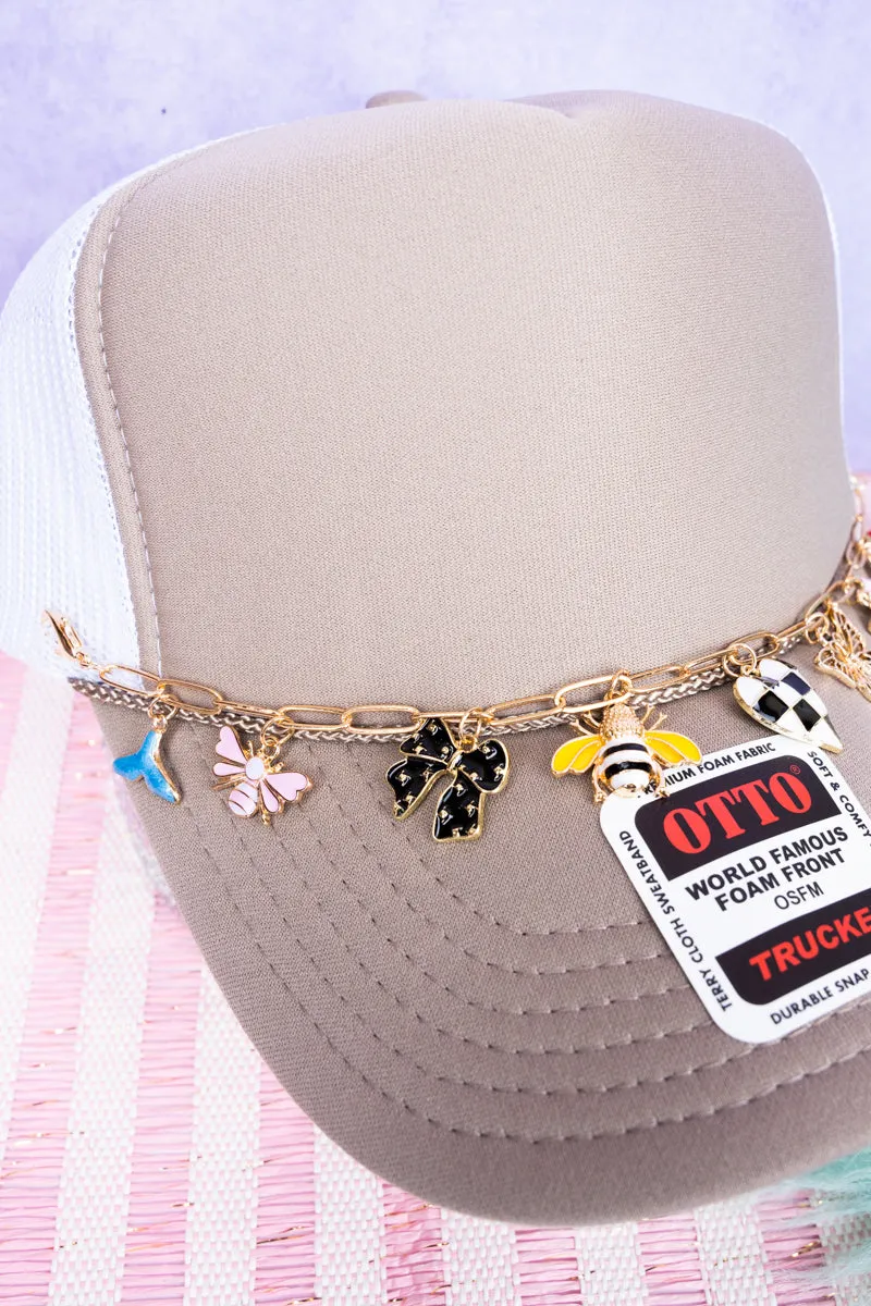 Sweet As Can Bee Goldtone Trucker Hat Chain