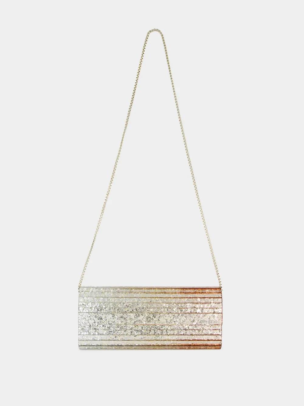 Sweetie Metallic Dégradé Glitter Plexi Clutch Bag