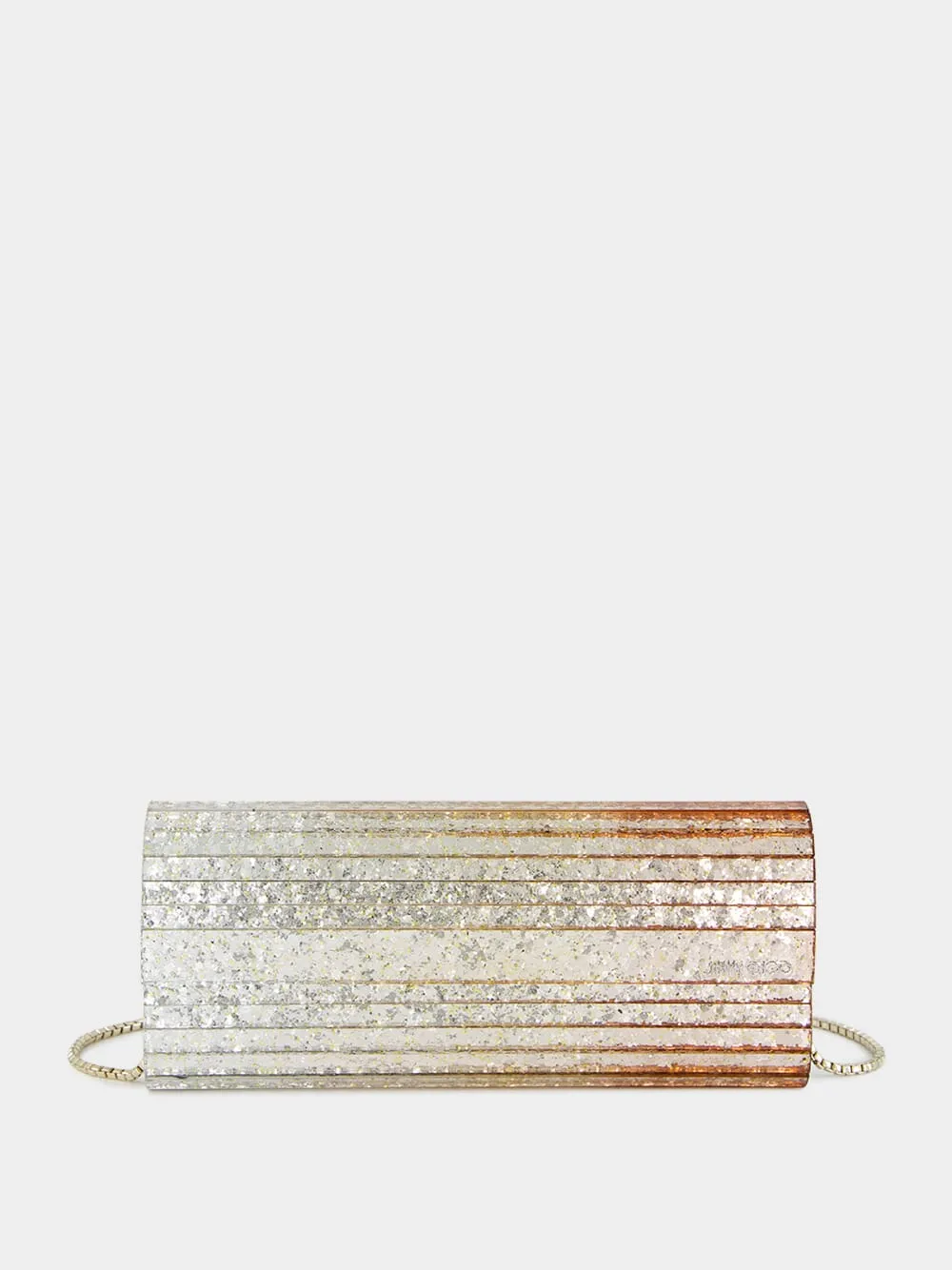 Sweetie Metallic Dégradé Glitter Plexi Clutch Bag