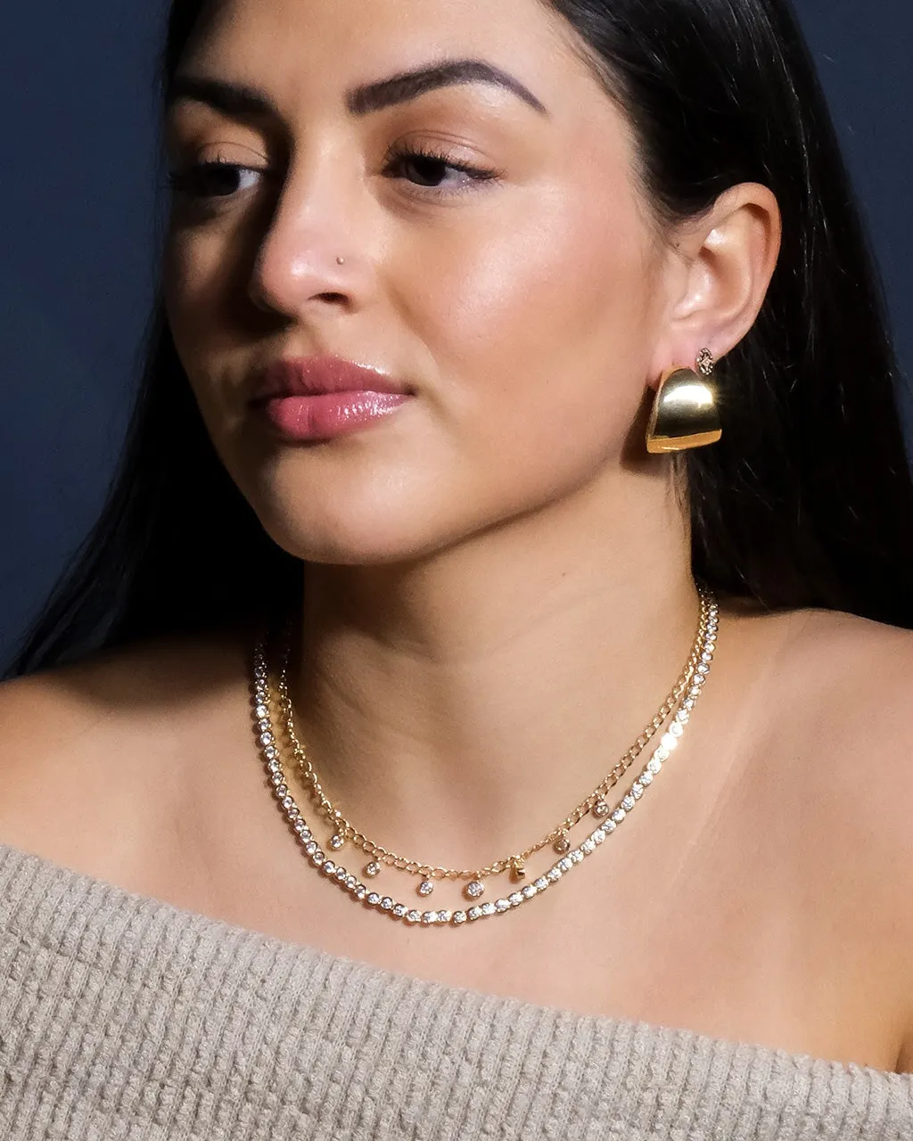 Sydney CZ Charm Chain Necklace