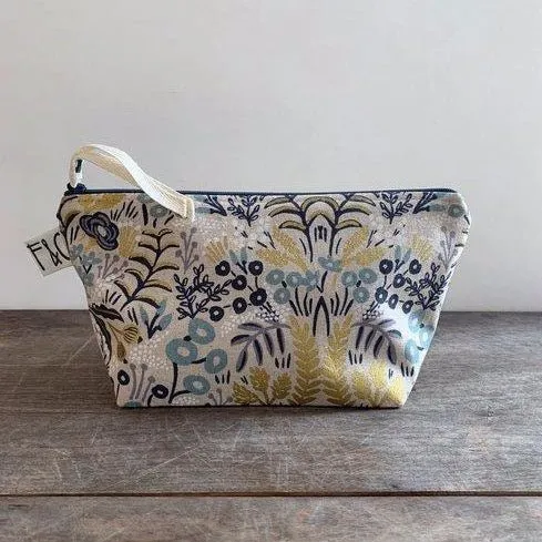 Tabor Cosmetic Bag in Midnight Garden